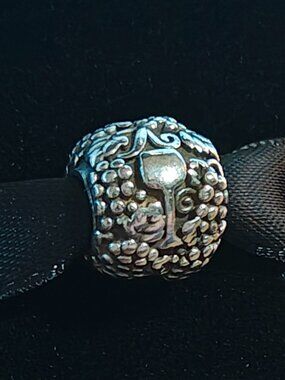Authentic Pandora Retired Vino Wine Charm 791222 Sterling Silver